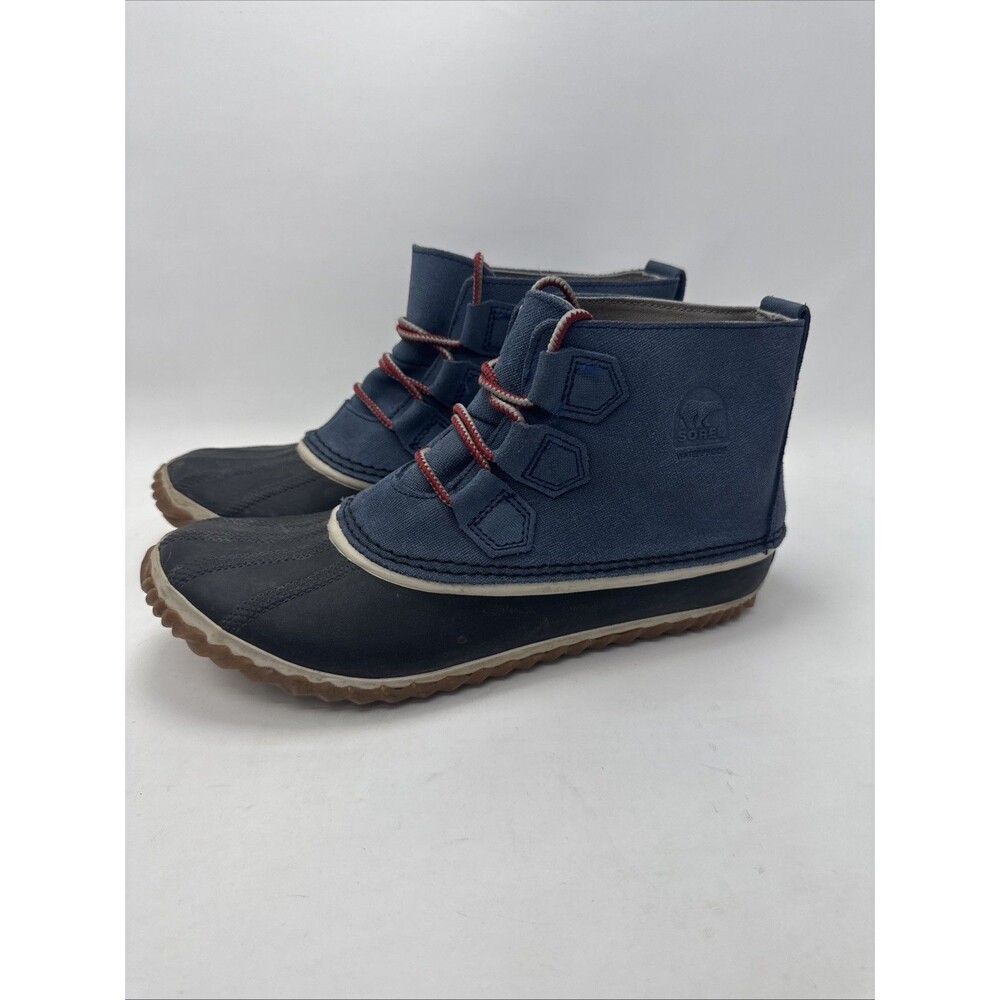 Womens Sorel “Out N About” Waterproof Rain Snow Boot Blue NL2339-478 Size 9.5